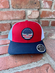 Kimes Ranch Stars N Stripes Cap (Red)