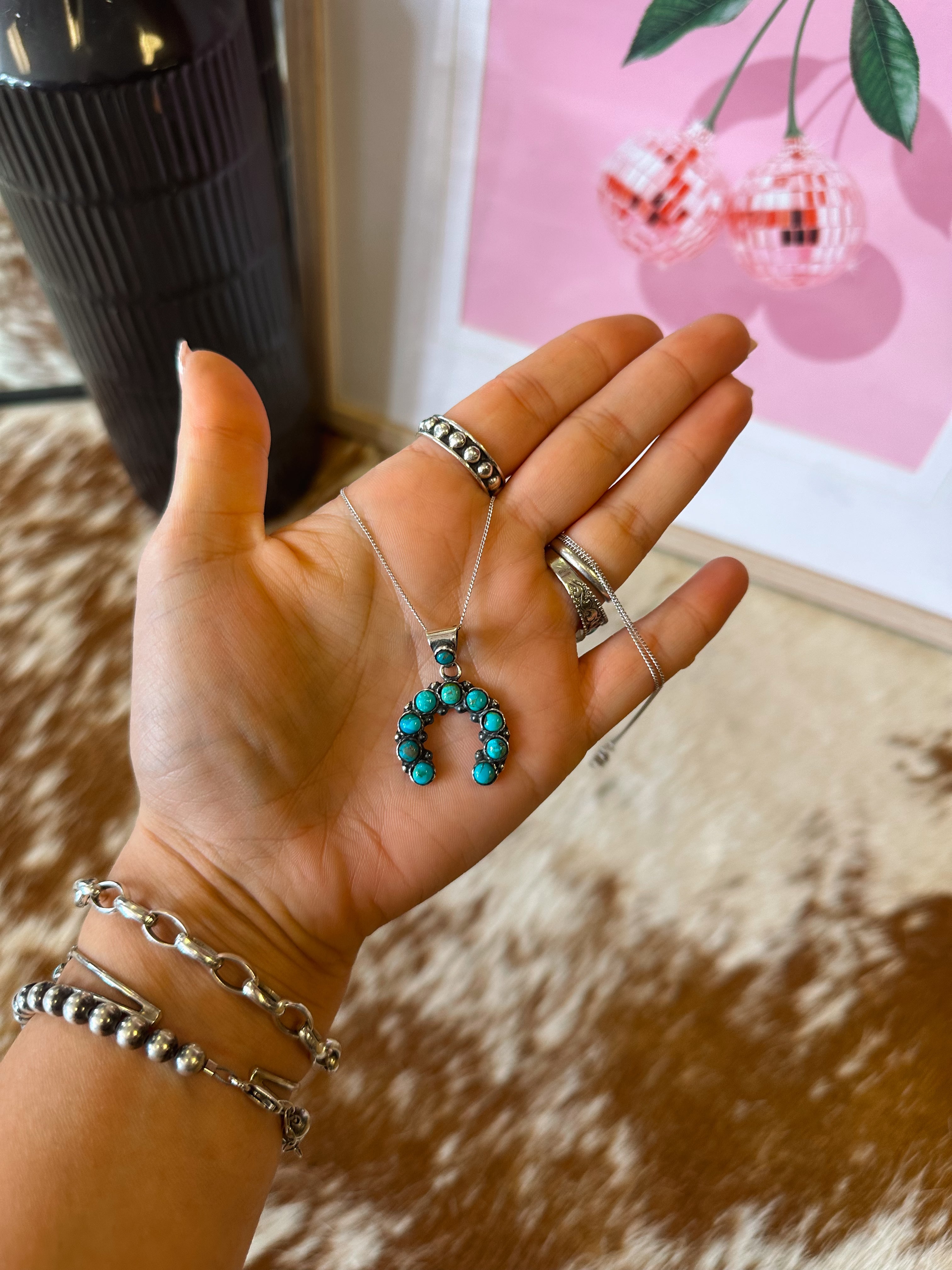The Mini Turquoise Naja Pendant