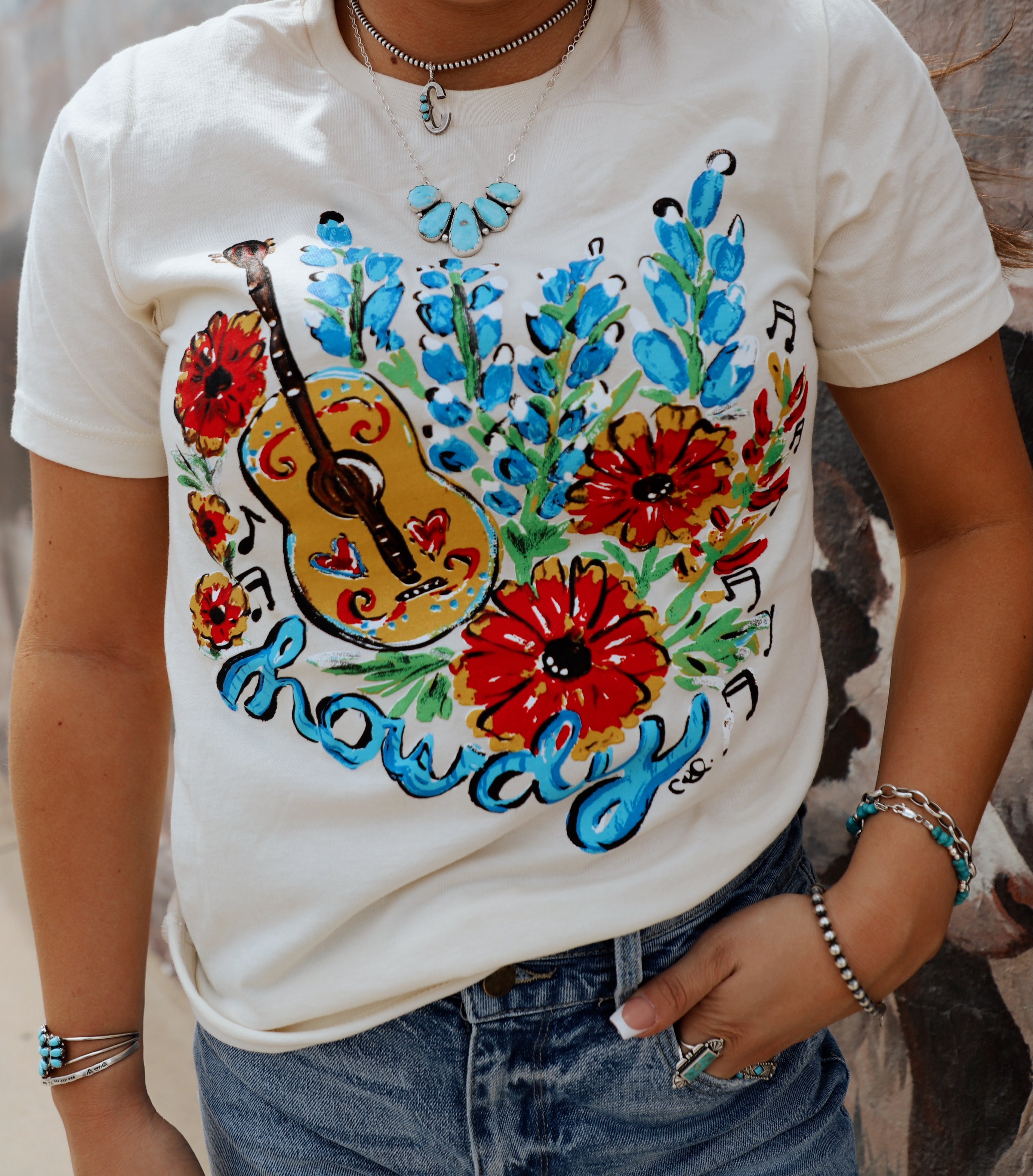 The Bluebonnet Howdy Tee