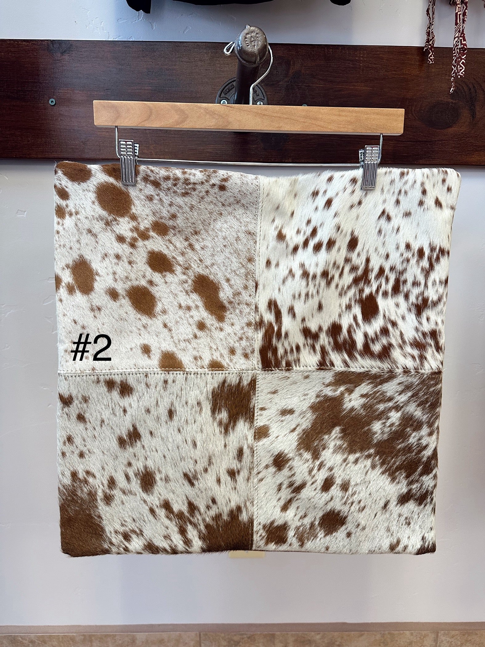 Brown Cowhide Pillow Cover