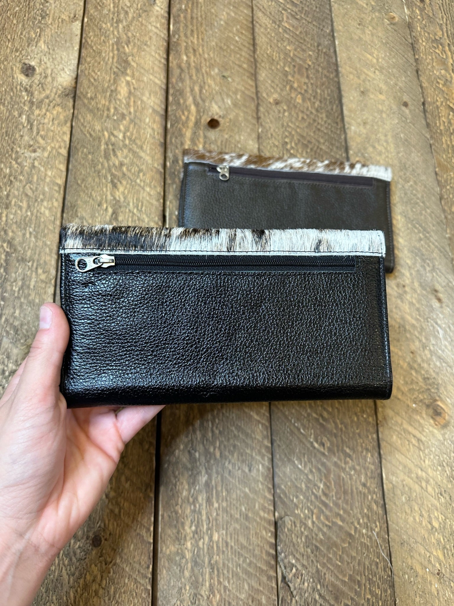 The Pagosa Cowhide Wallet - Brown