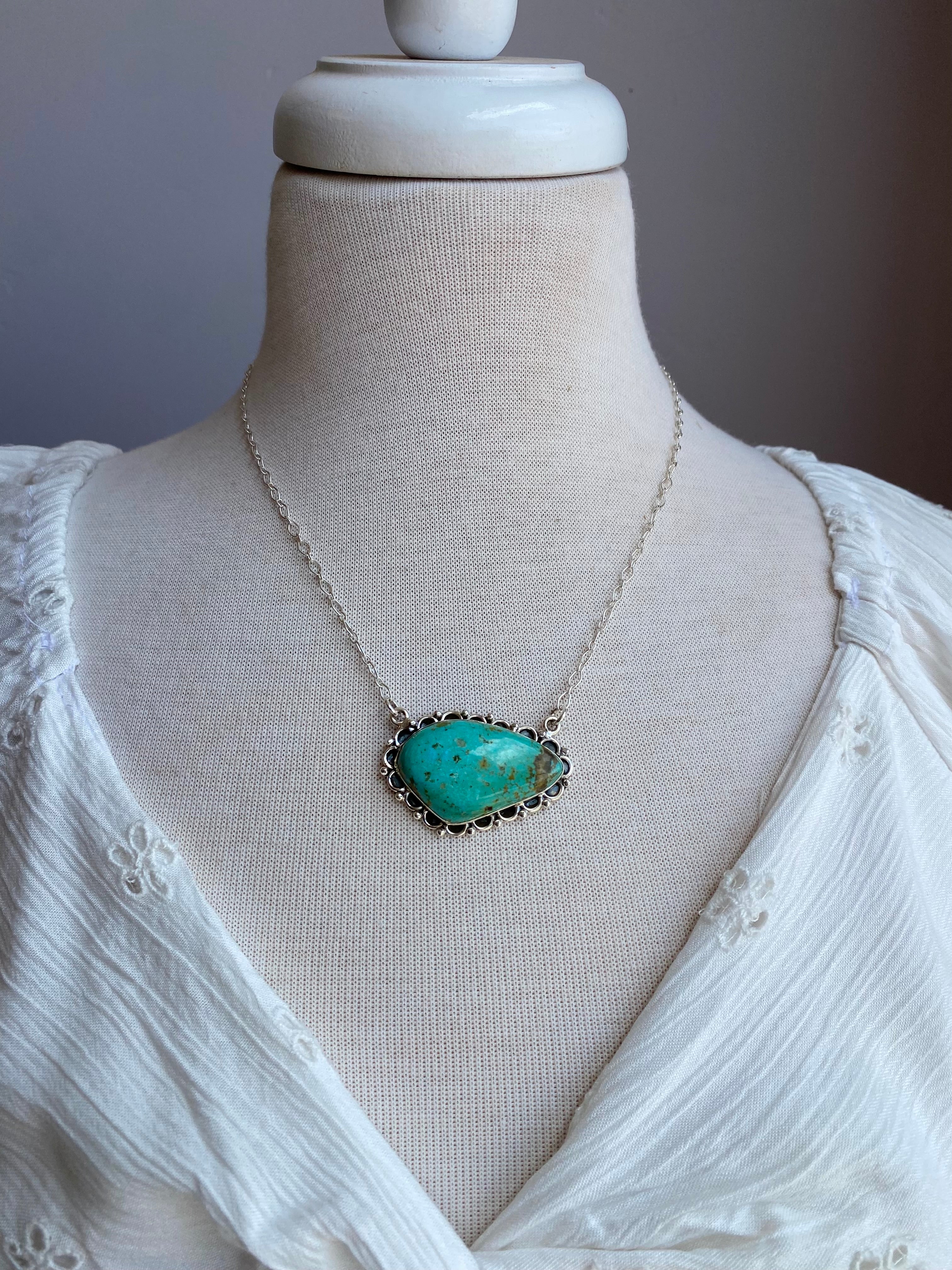 Thunder Mountain Turquoise Bar Necklace