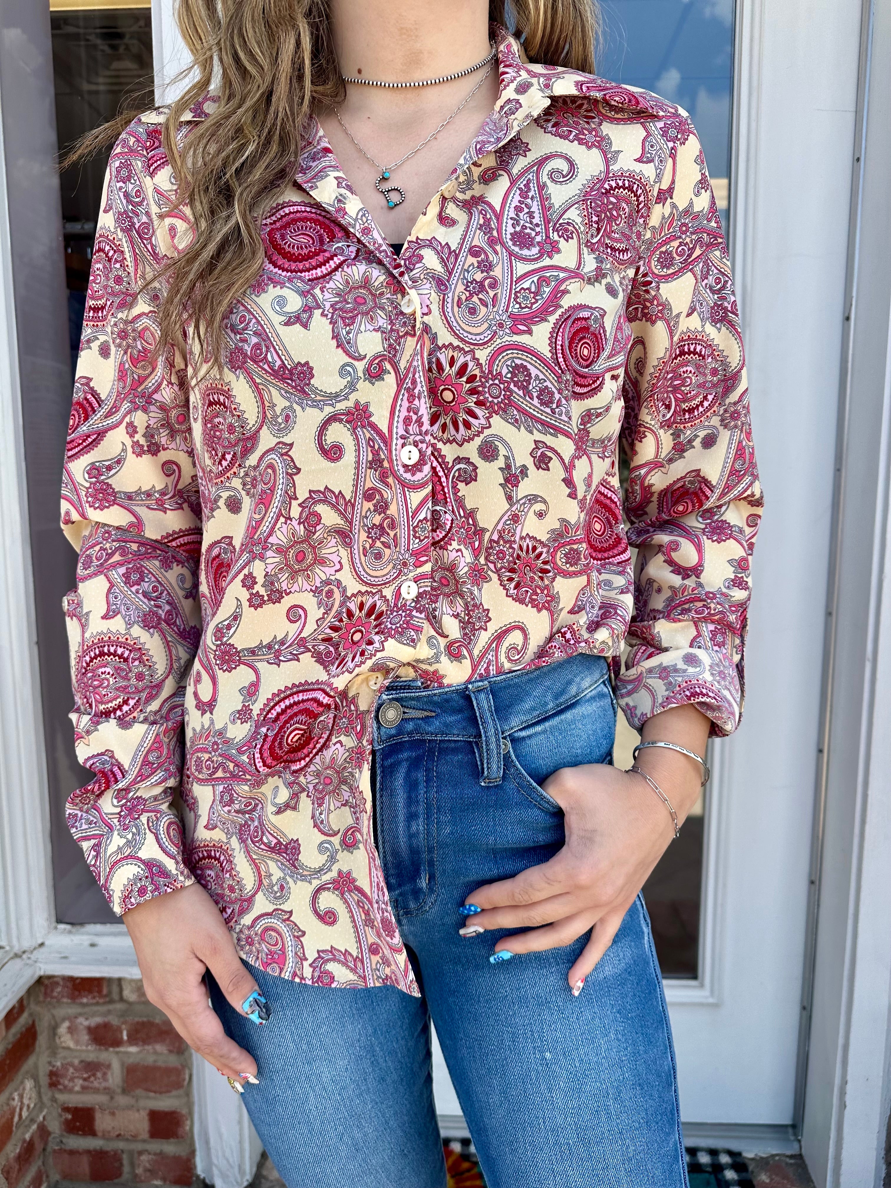 Roper-Women's Paisley Print Top