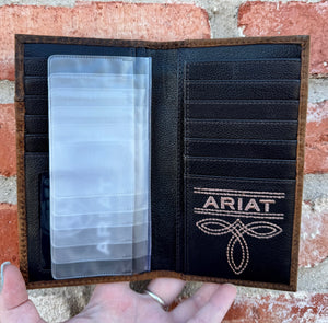 Ariat Boot Stitch Checkbook Cover Wallet