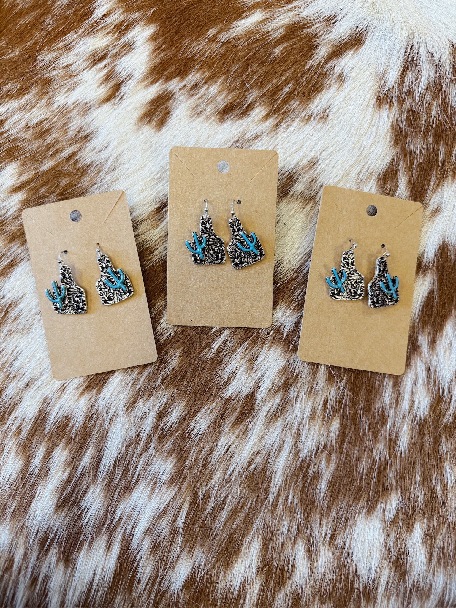 The Cactus Cowtag Earrings