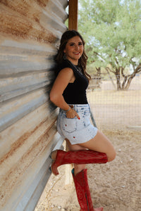The Cherry Denim Shorts