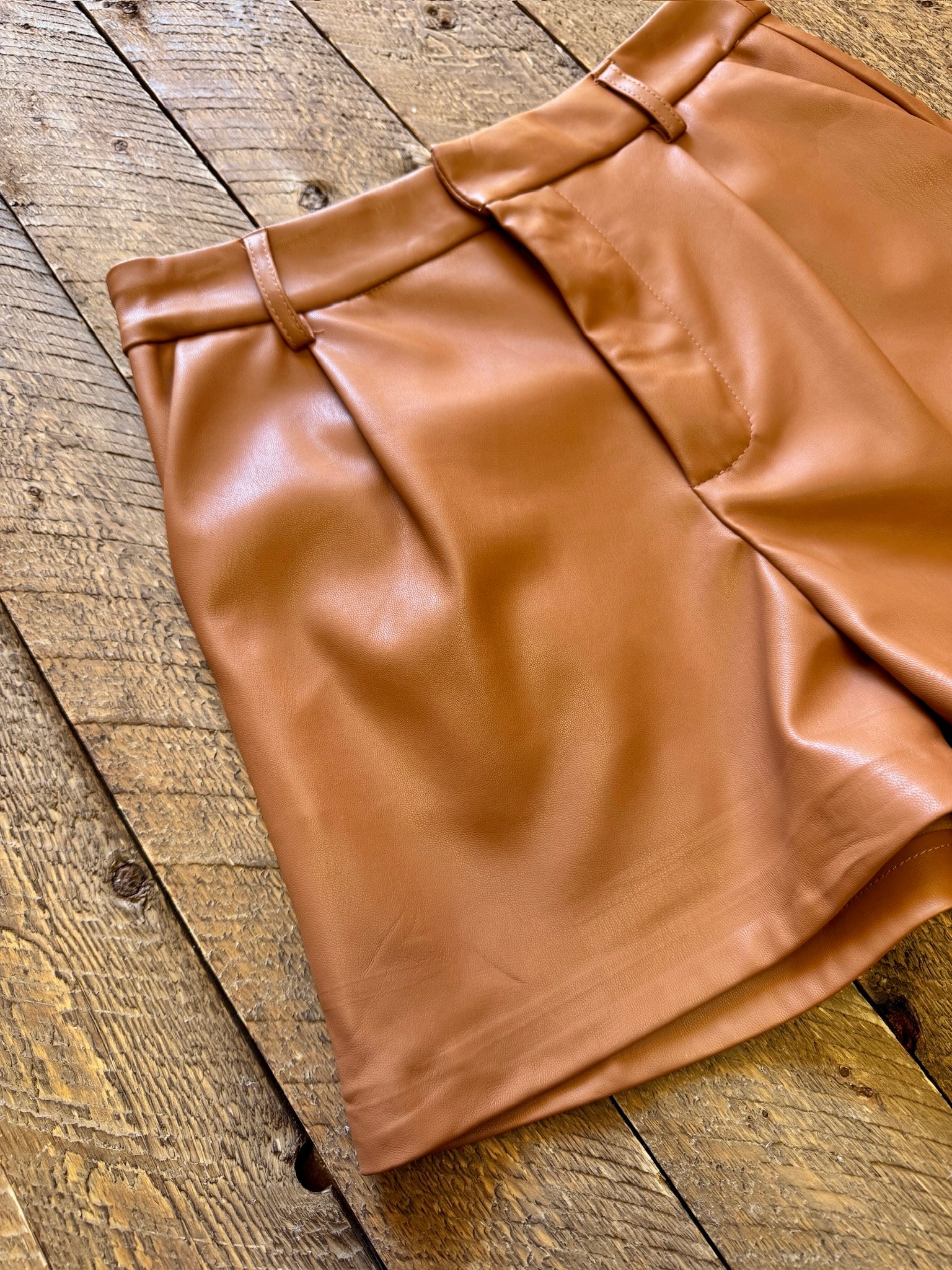 The Taylor Faux Leather Shorts