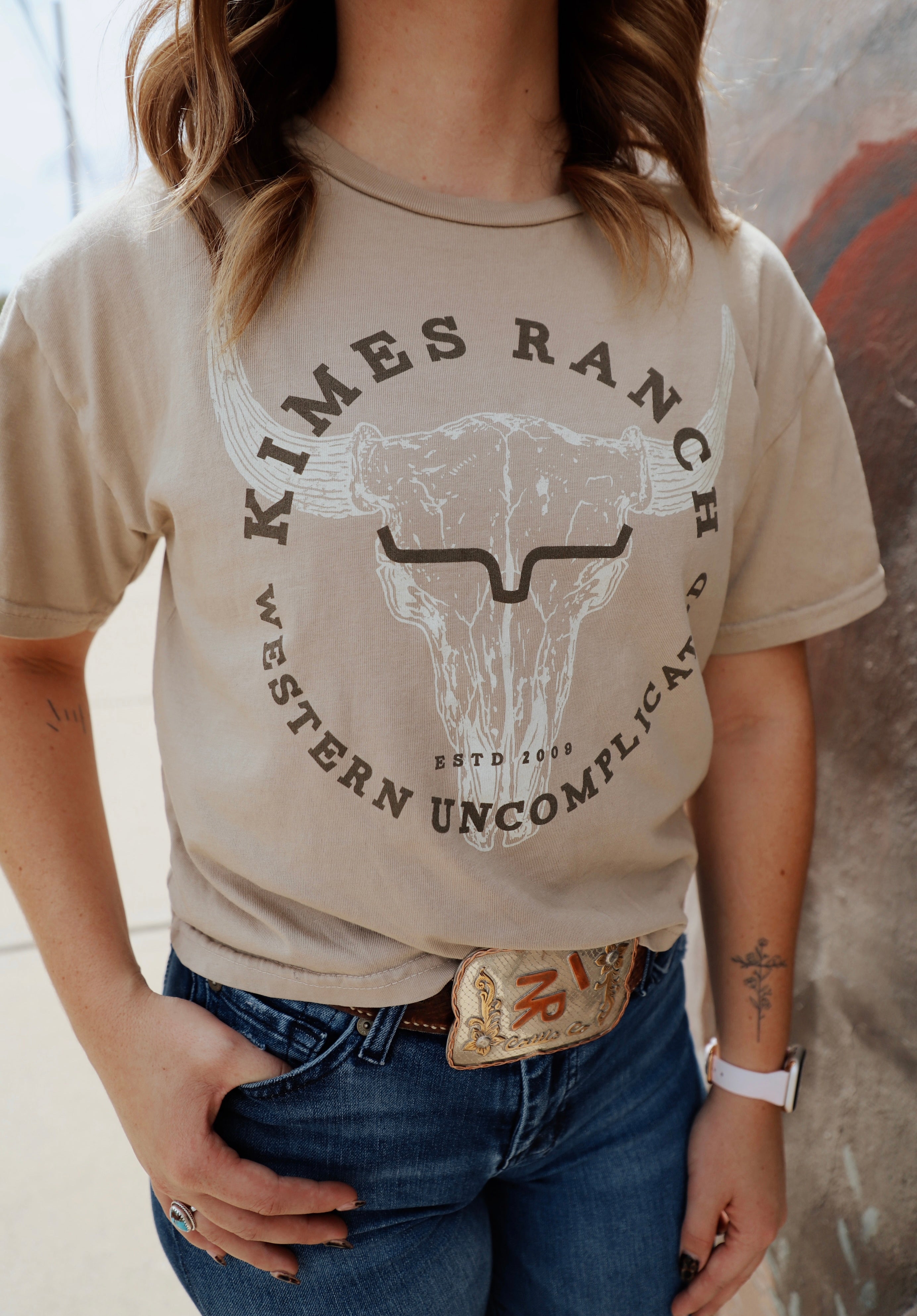 The Bison Skull Kimes Ranch Tee