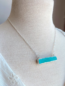 The Zoe Tuquoise Bar Necklace