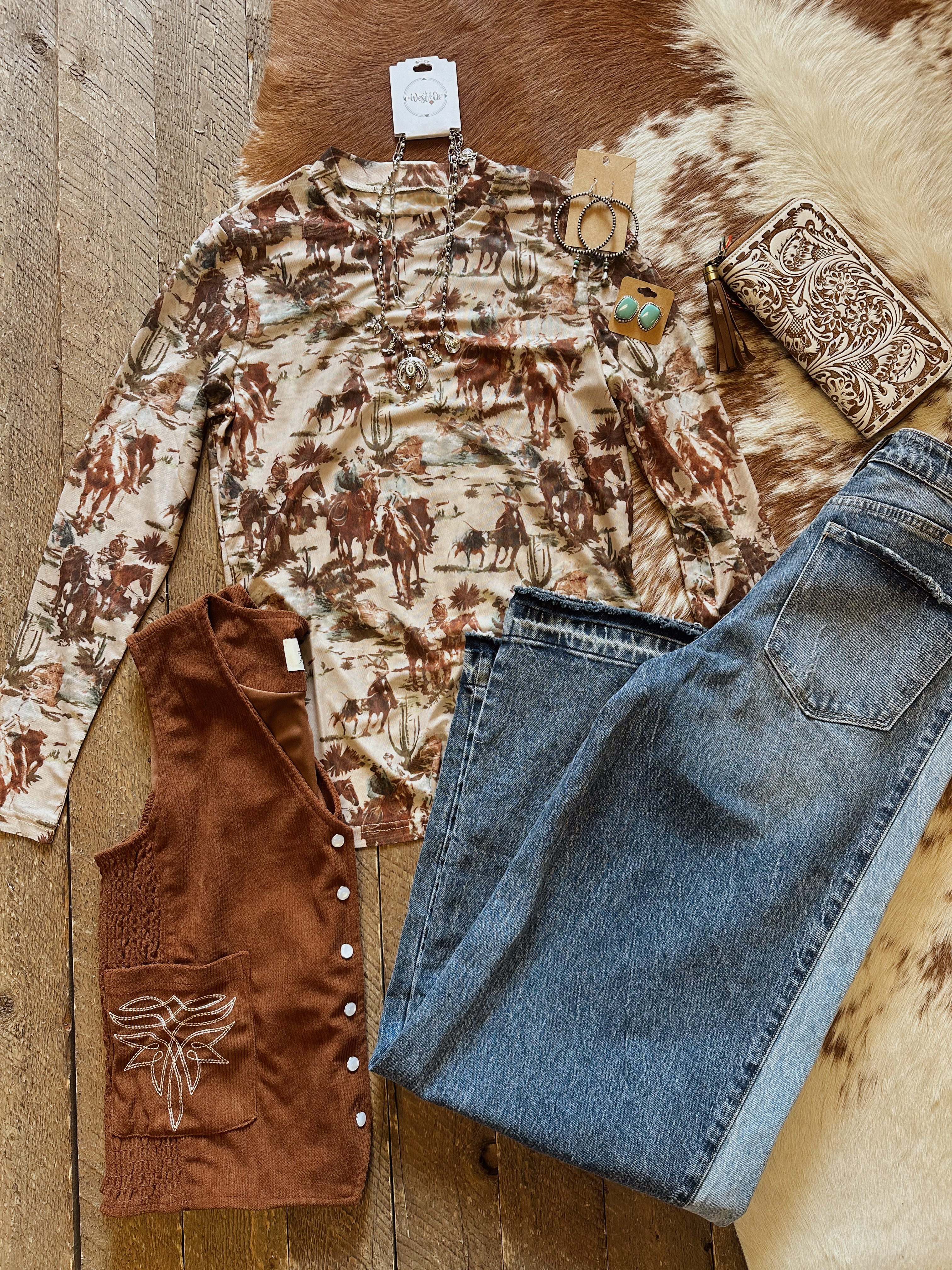 The OG Cowboy Mesh Top