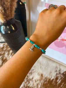 The Boot Scootin Beaded Turquoise Bracelet