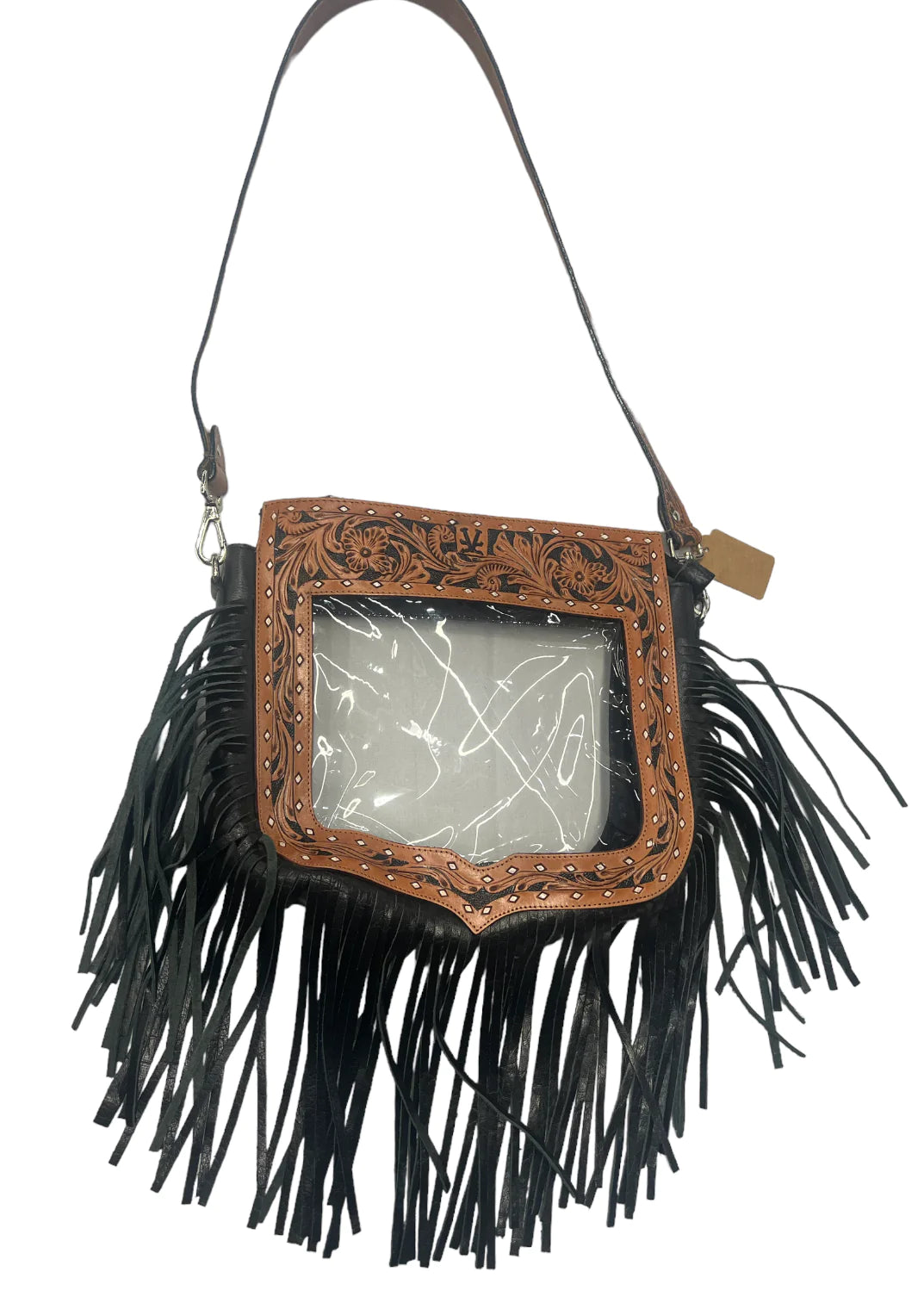 VCC- Clear Stadium Bag with Fringe