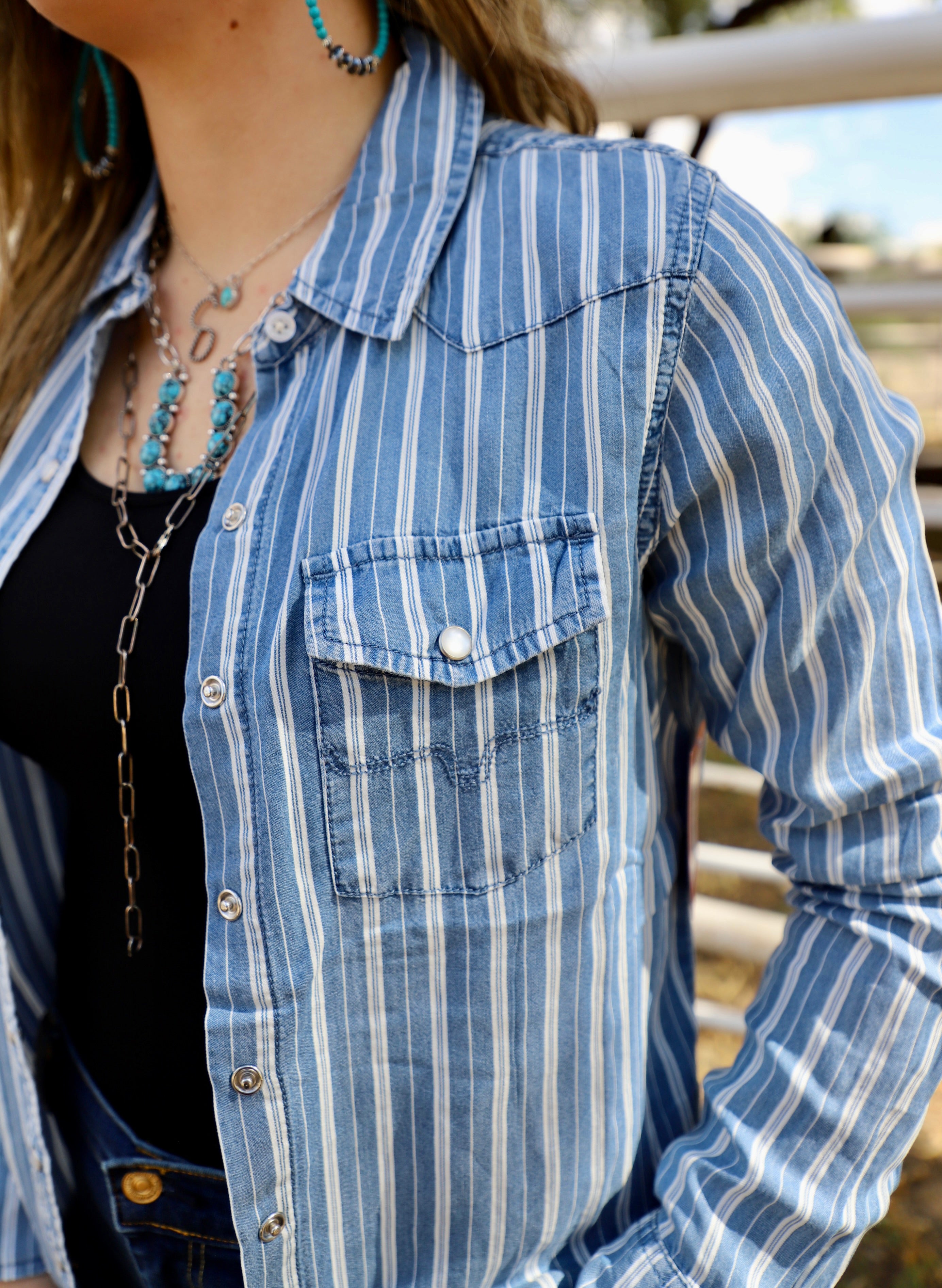 Kimes Ranch KC Tencel Stripe Button Up