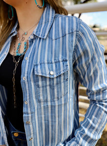 Kimes Ranch KC Tencel Stripe Button Up