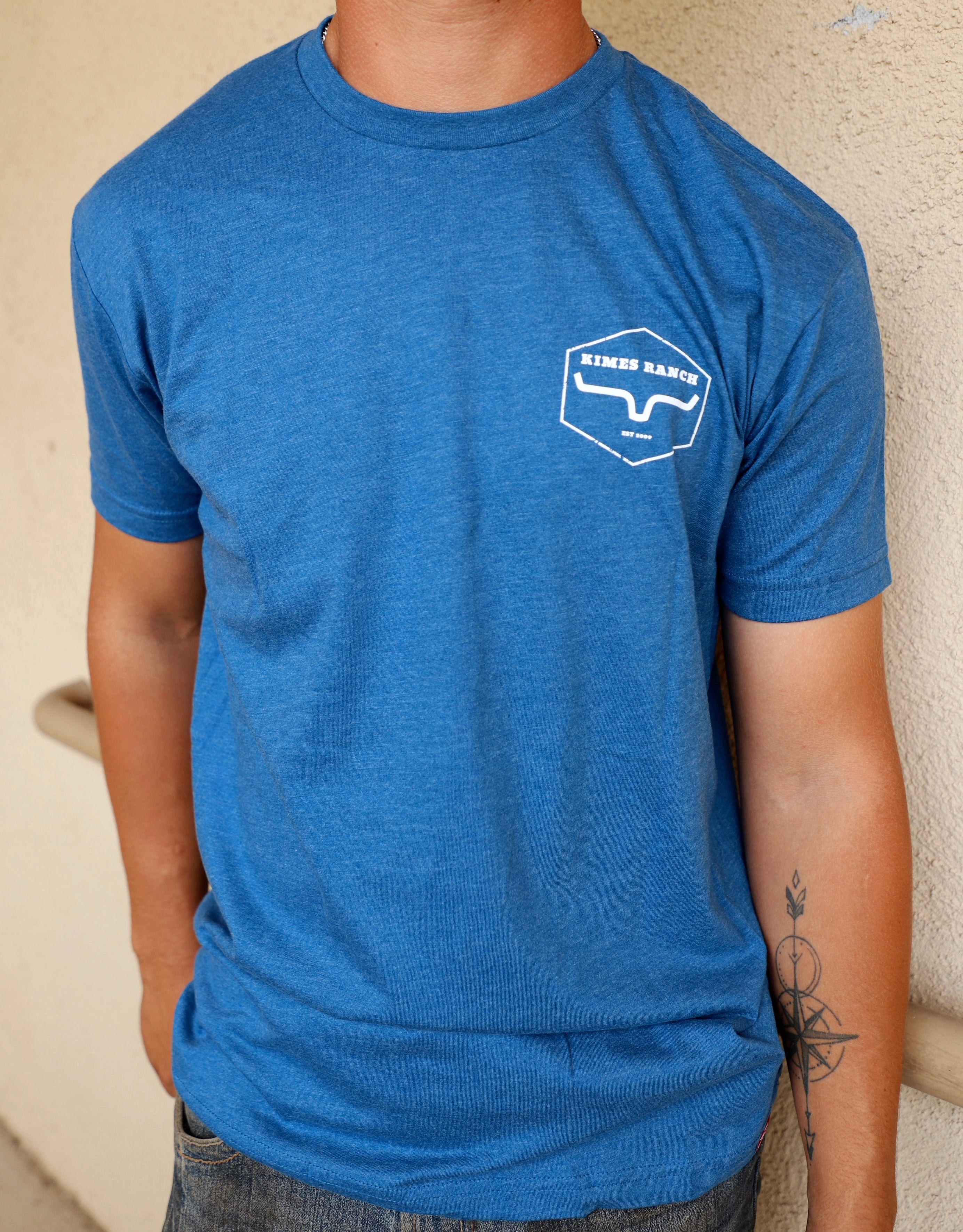 The Blue Wooden Hex Tee Kimes Ranch- Men's