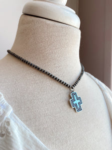 The Cross Pearl Neckalce