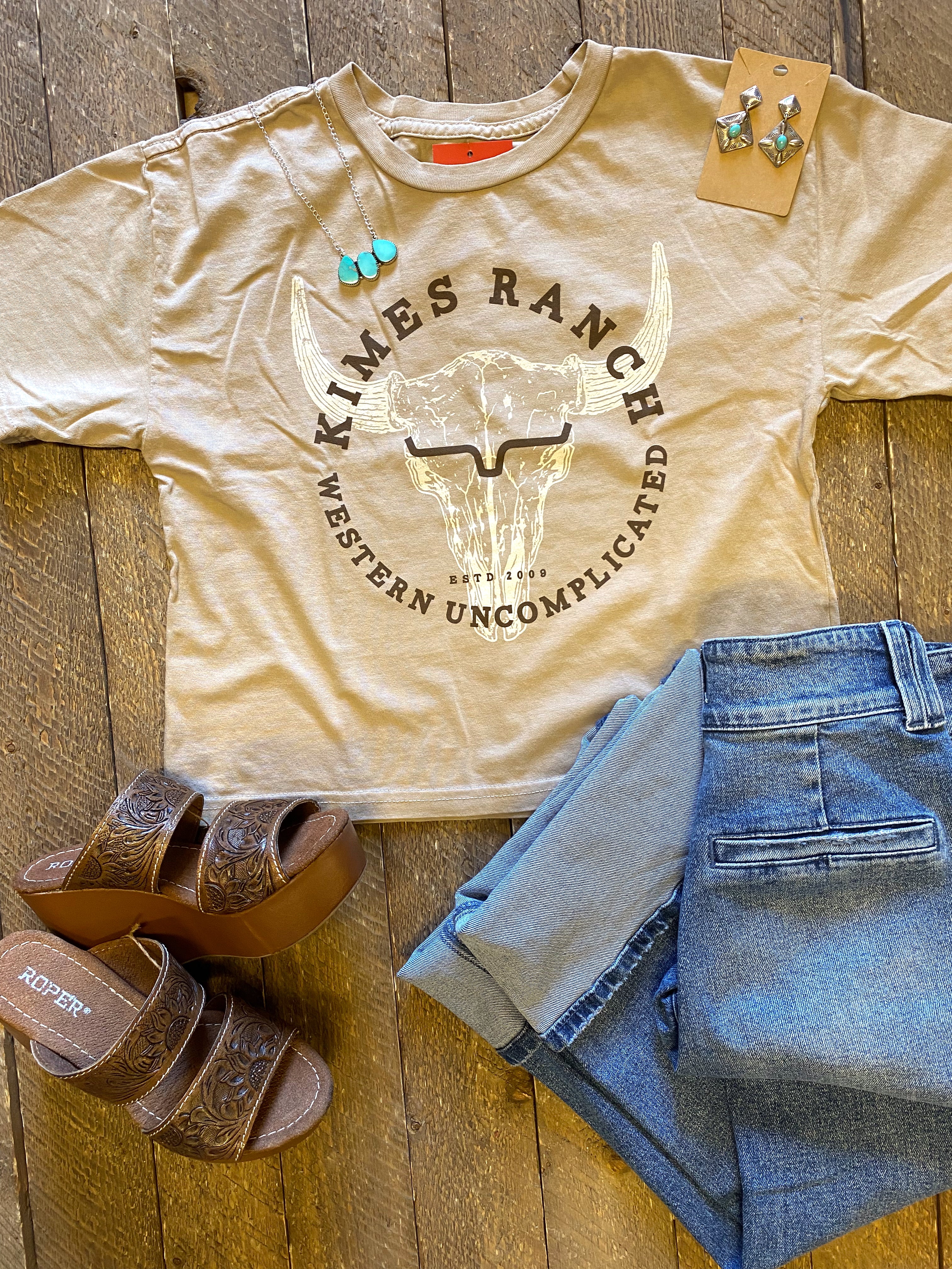 The Bison Skull Kimes Ranch Tee