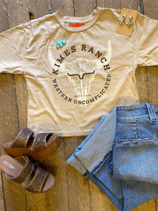The Bison Skull Kimes Ranch Tee