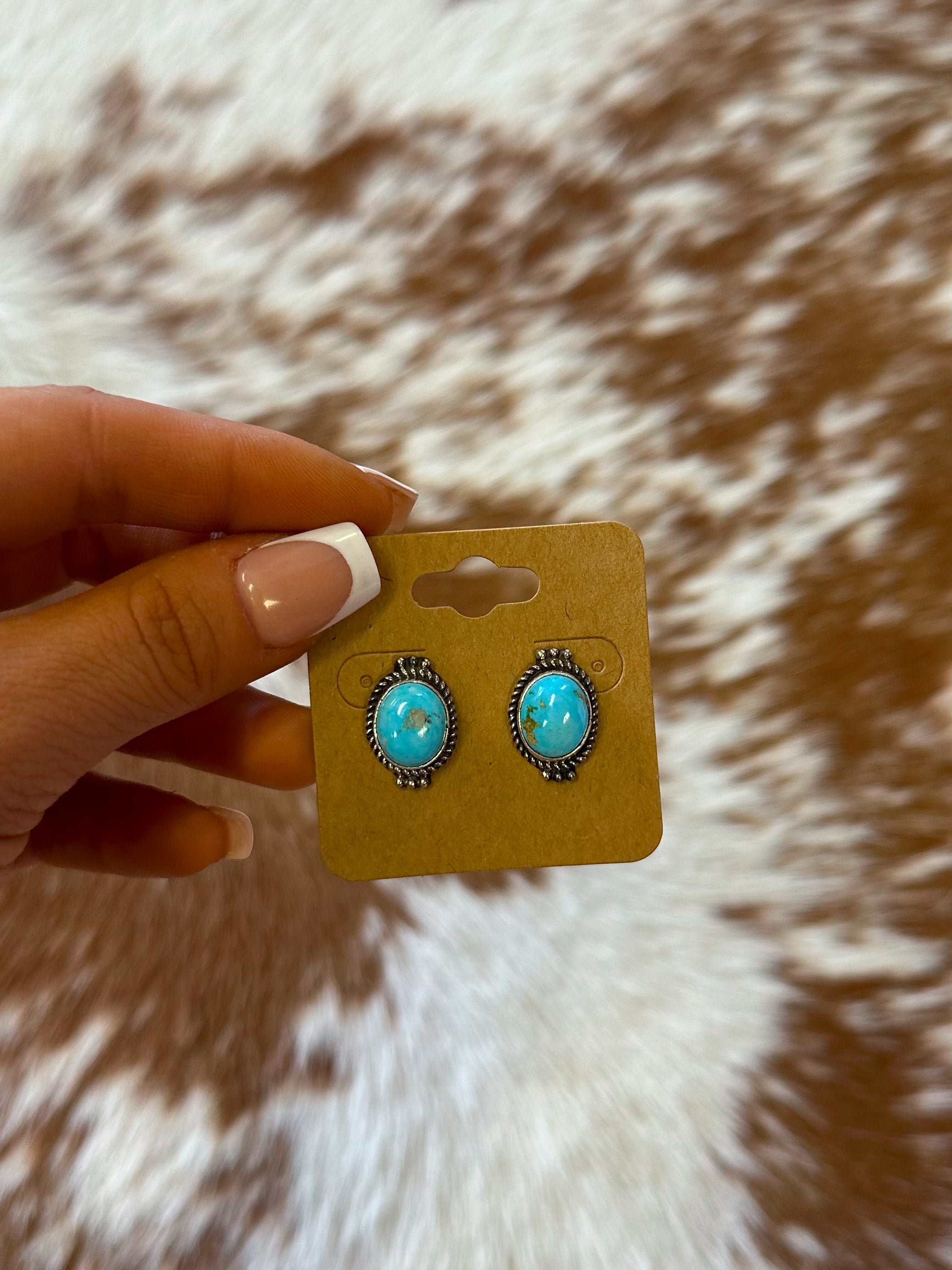 The Courtney Turquoise Studs
