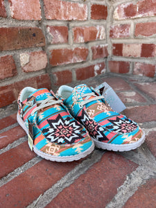 Roper Women's Hang Loose Shoe - Blue Aztec