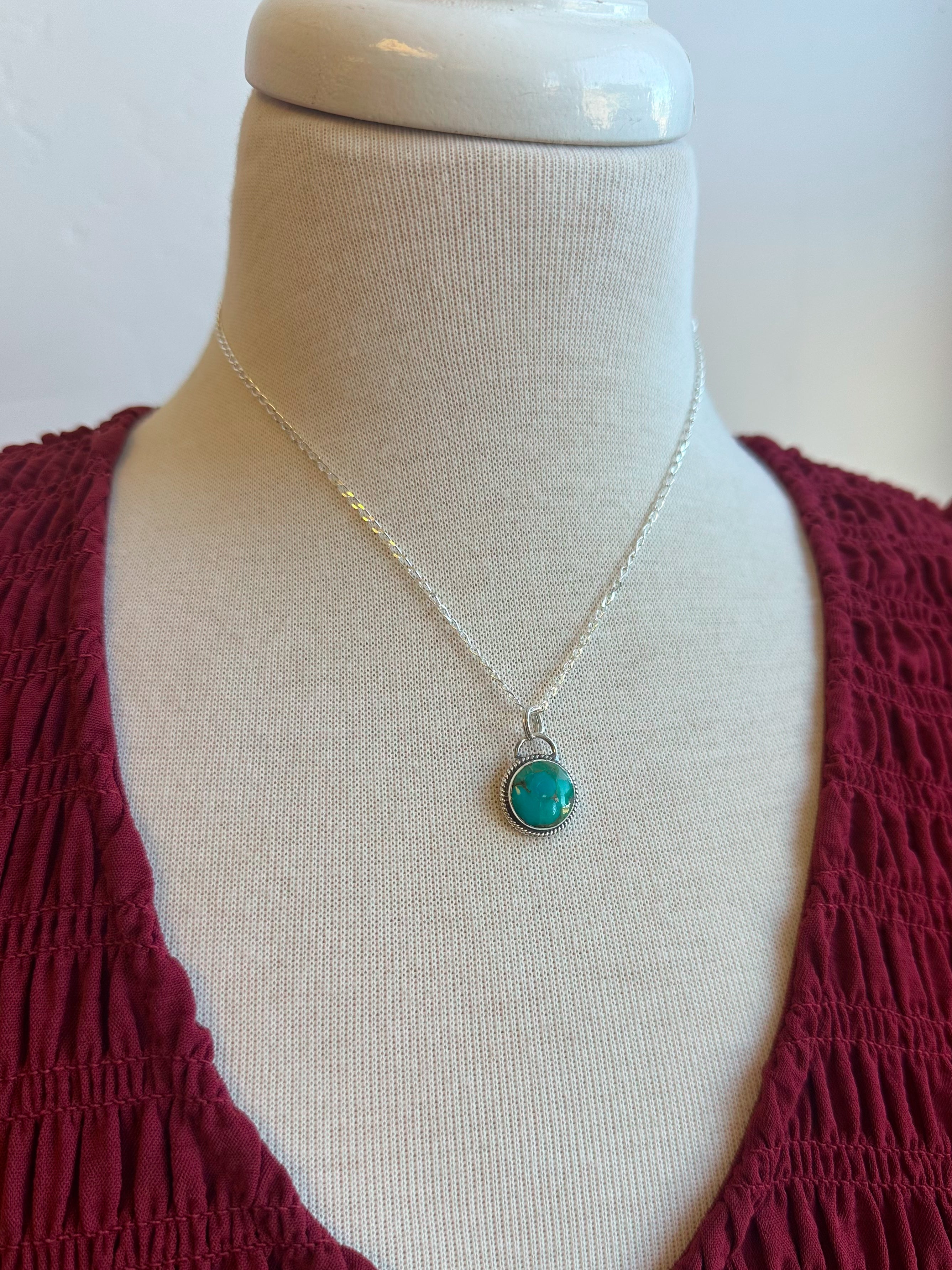 The Everyday Turquoise Necklace- Circle