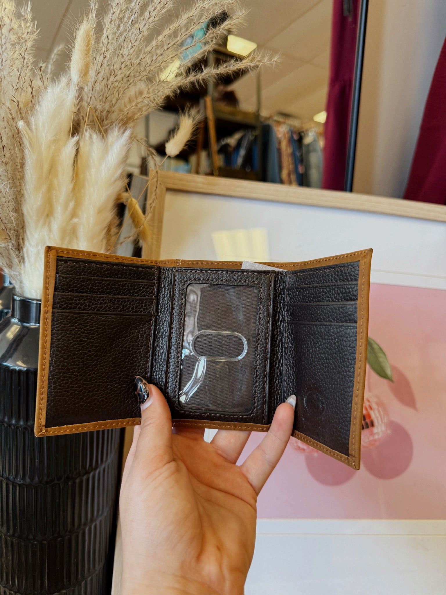 The Tooled Leather Tri-Fold Wallet