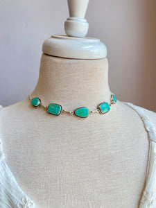 5-stone Kingman Turquoise Necklace