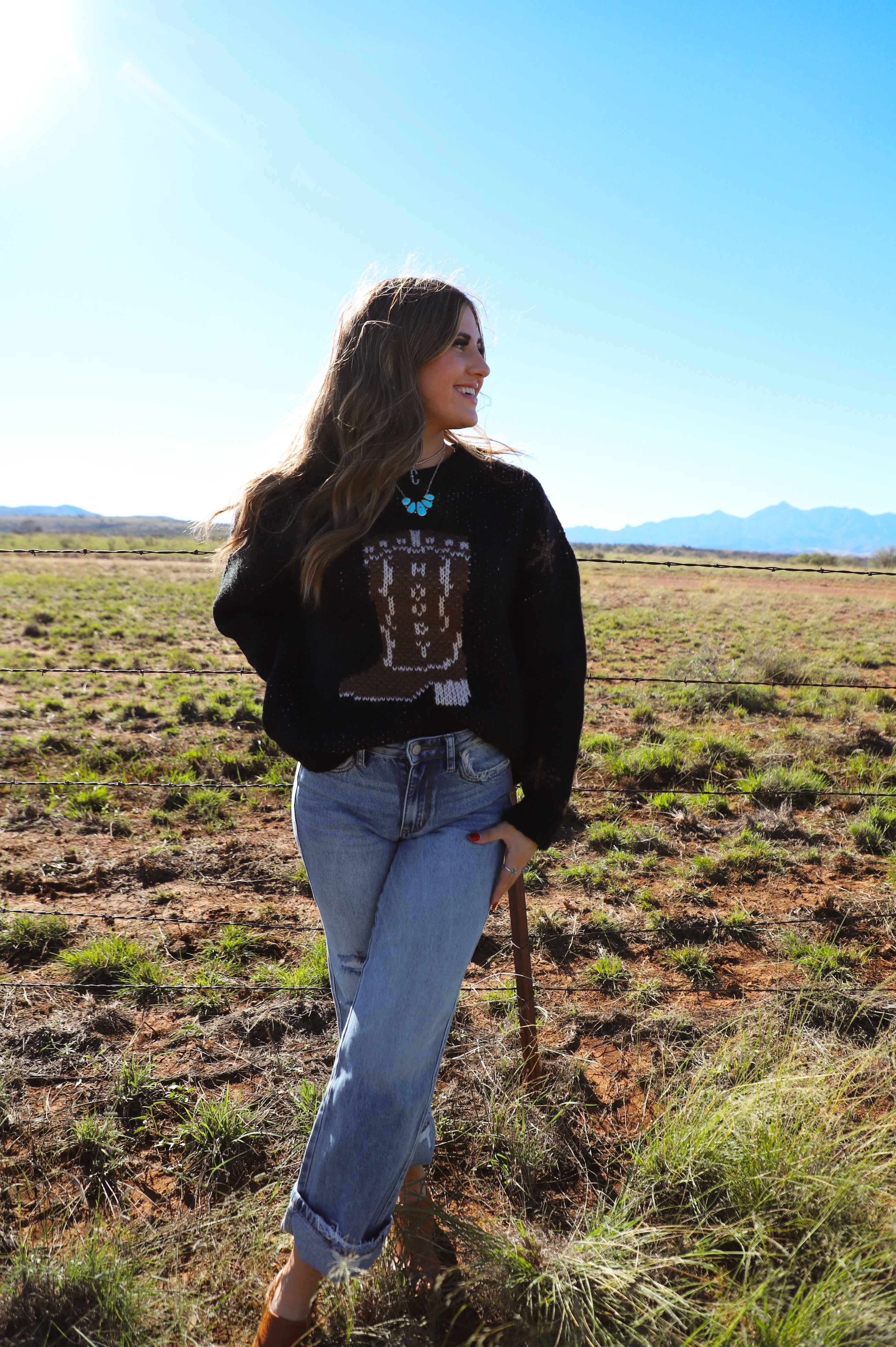 The Cowboy Boot Neutral Sweater