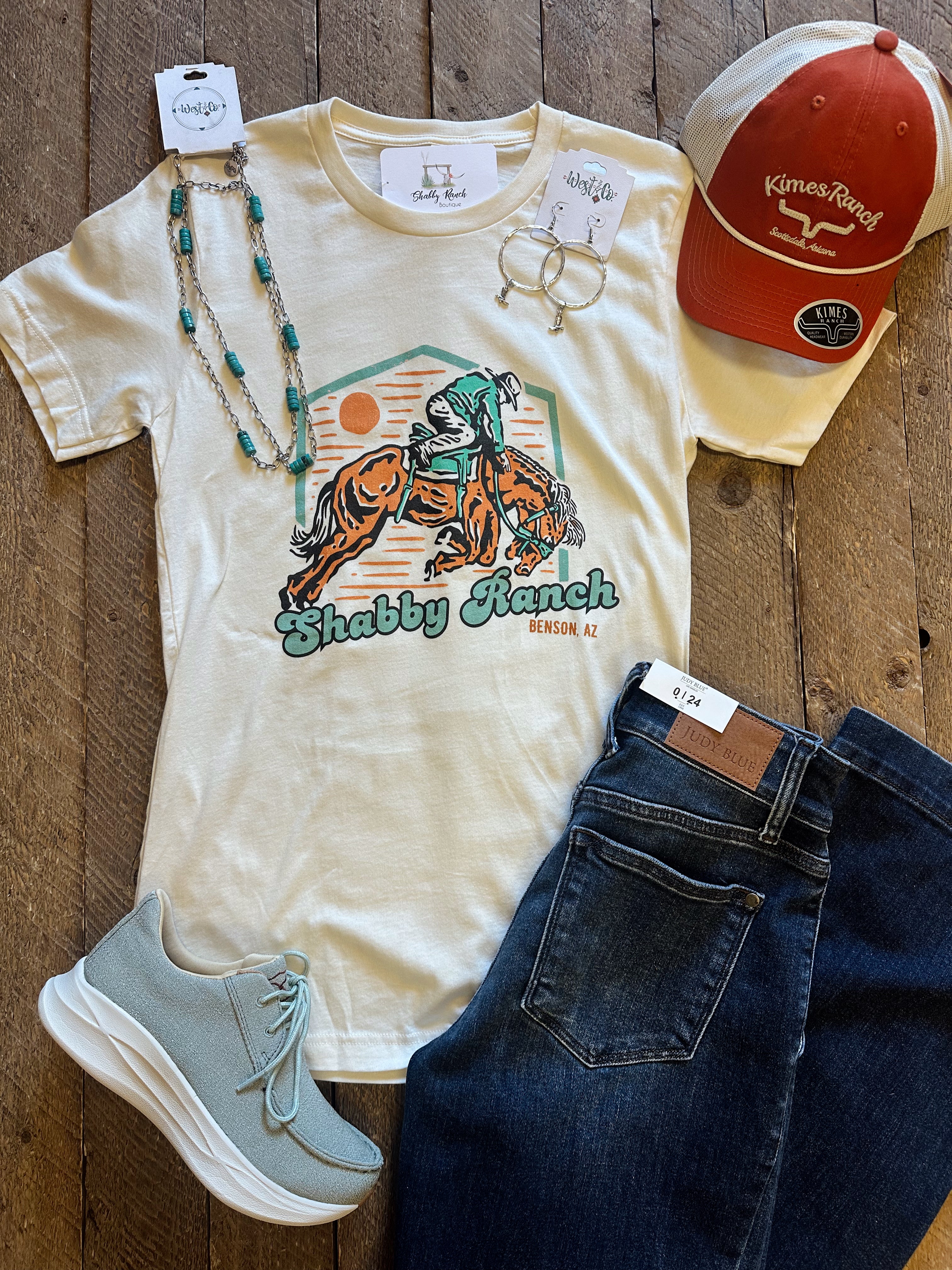 Shabby Ranch Retro Logo T-Shirt