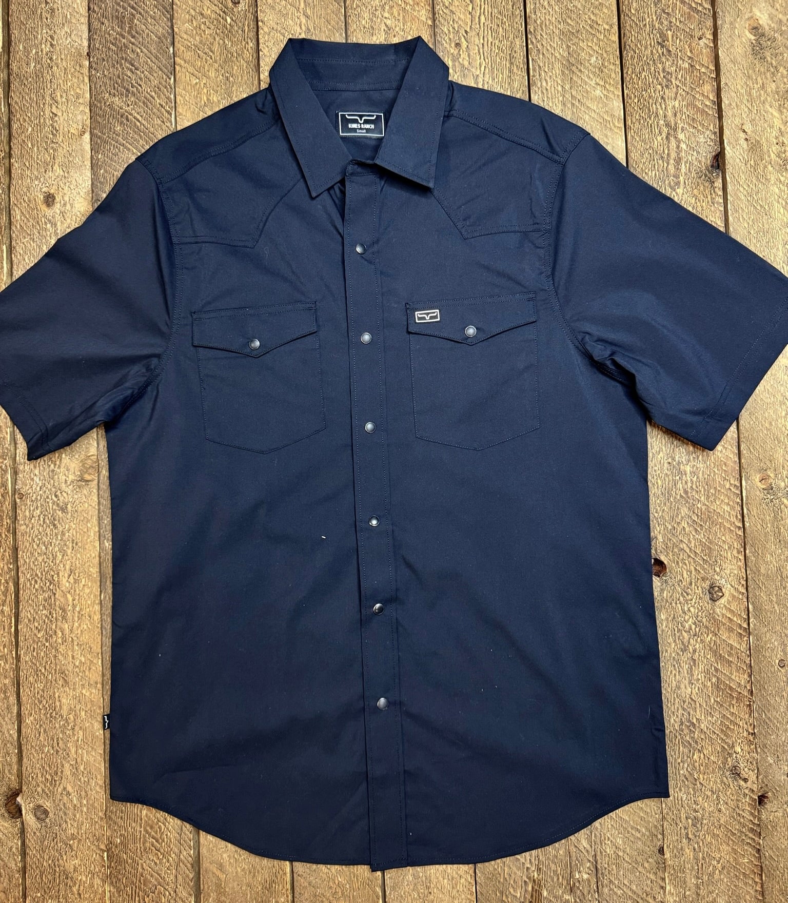 The 'Rio' Men's Black Short Sleeve Dress Shirt by Kimes Ranch