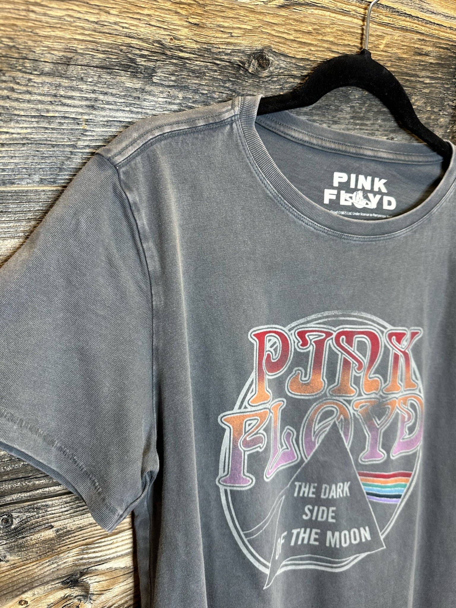 Lucky Brand Pink Floyd Cropped Tee