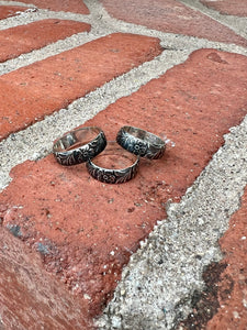 Silver Floral Stacker Ring