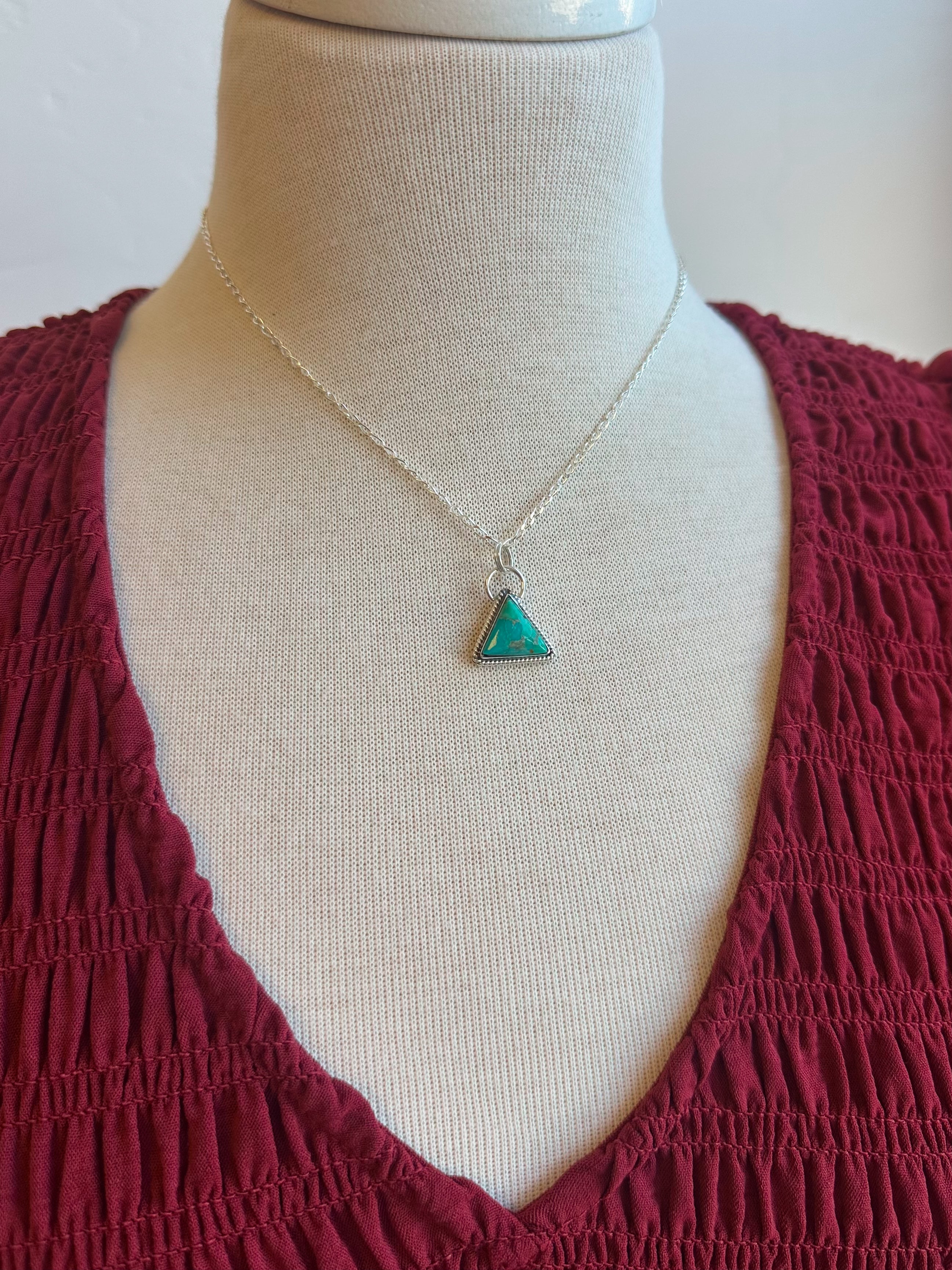 The Everyday Turquoise Necklace- Triangle