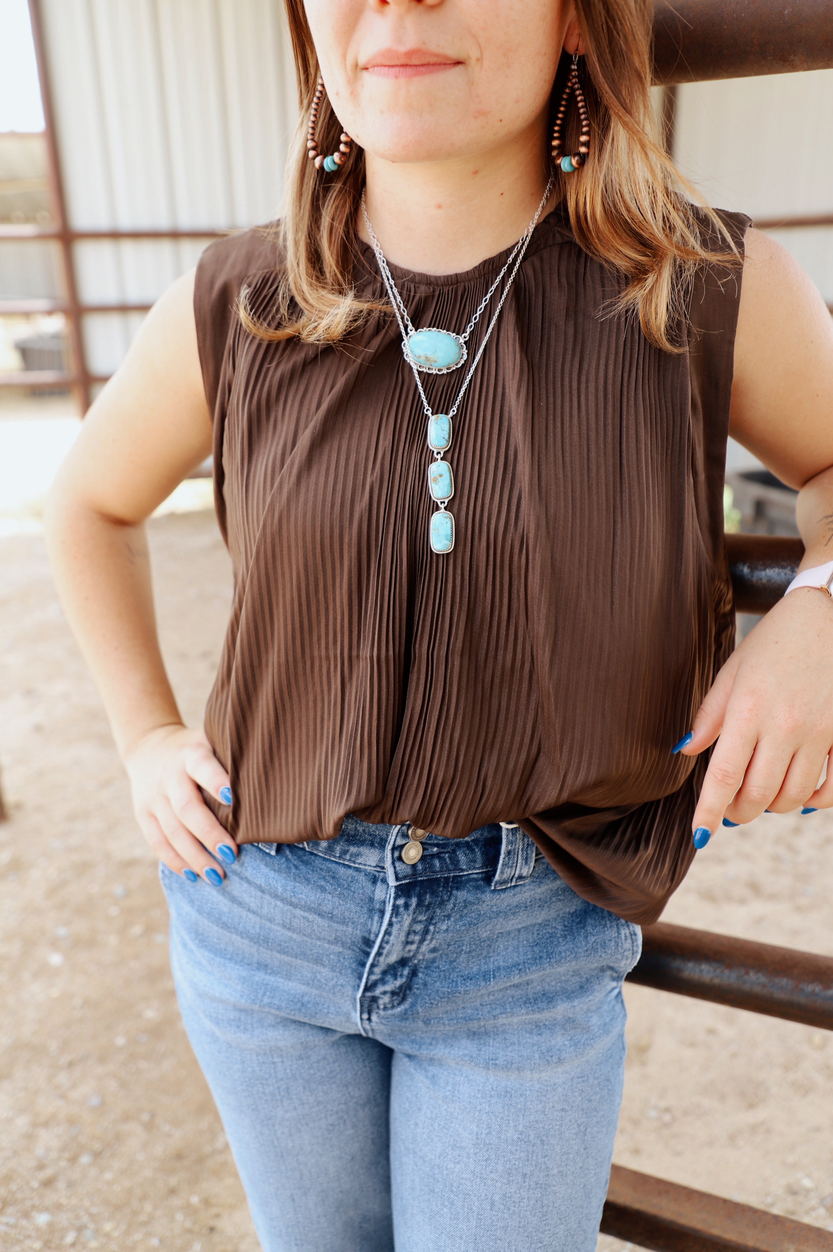 The Vanna Pleated Top