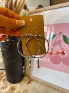 The Navajo Pearl Blossom Hoops
