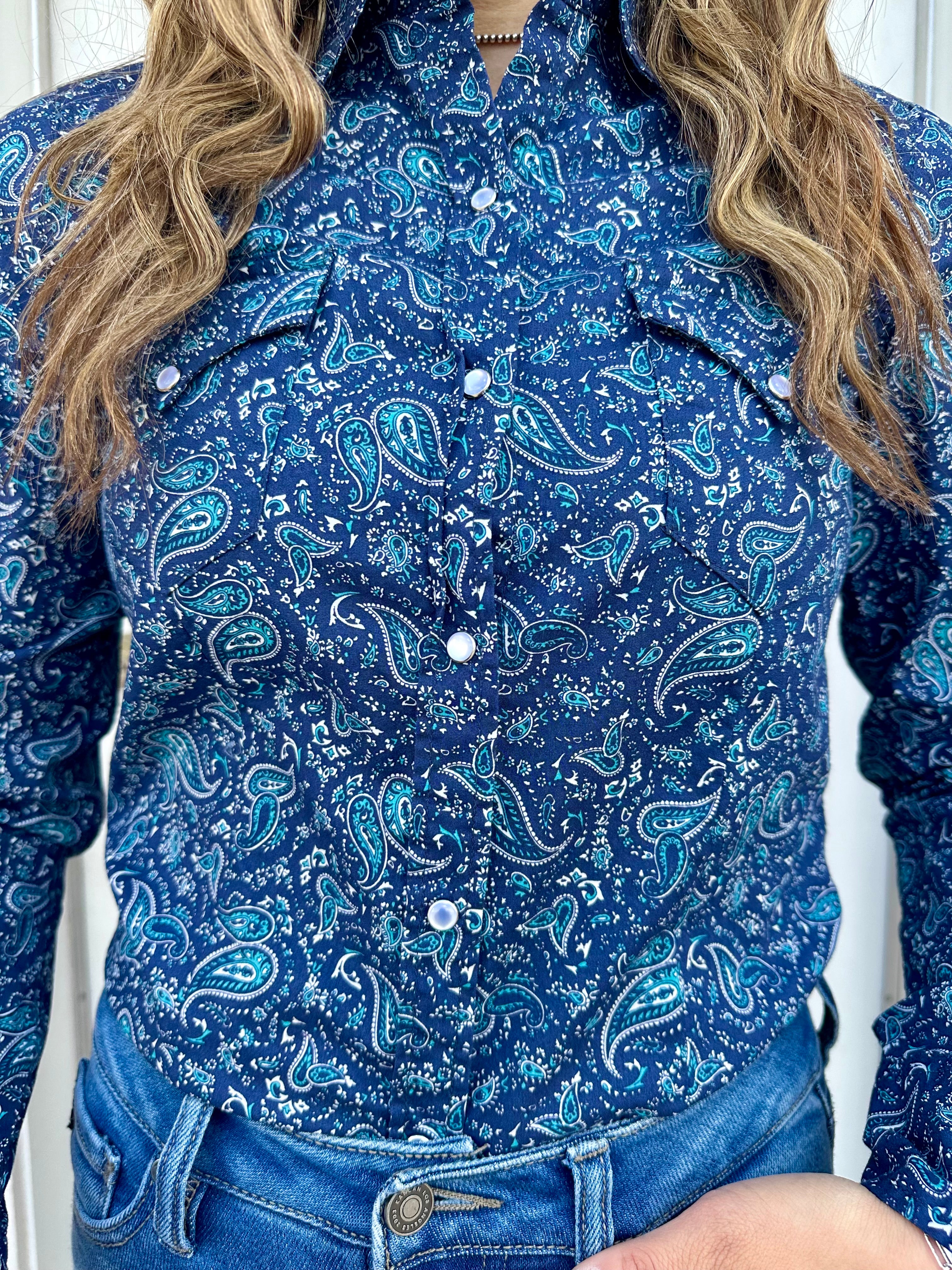 Roper-Women's Paisley Print Shirt