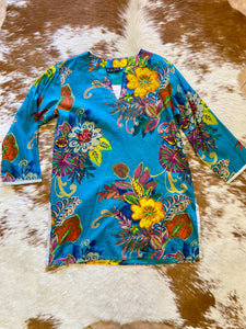 The Anthia- Kiki Fiji Tunic- Aqua