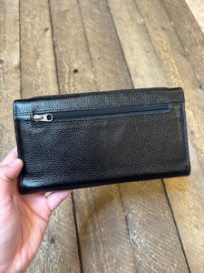 The Pagosa Cowhide Wallet- Black