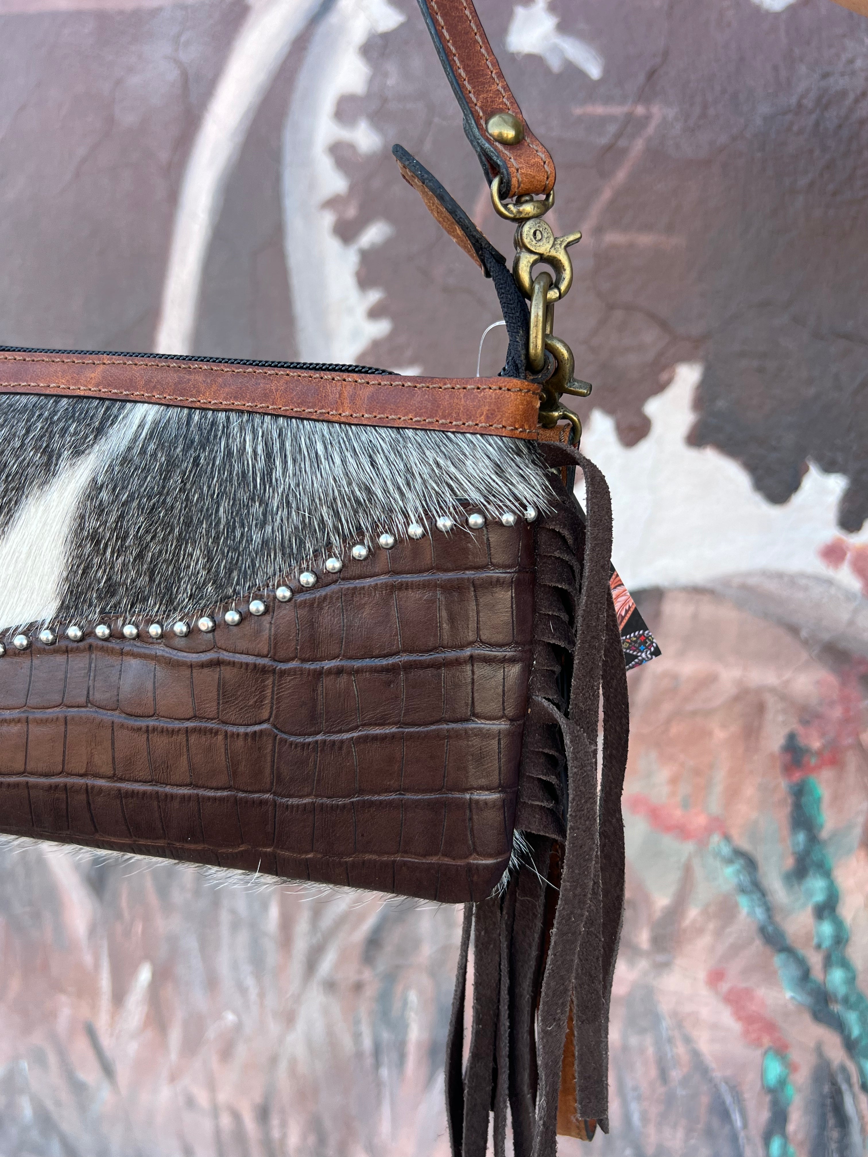 The Ivy Cowhide Crossbody Purse