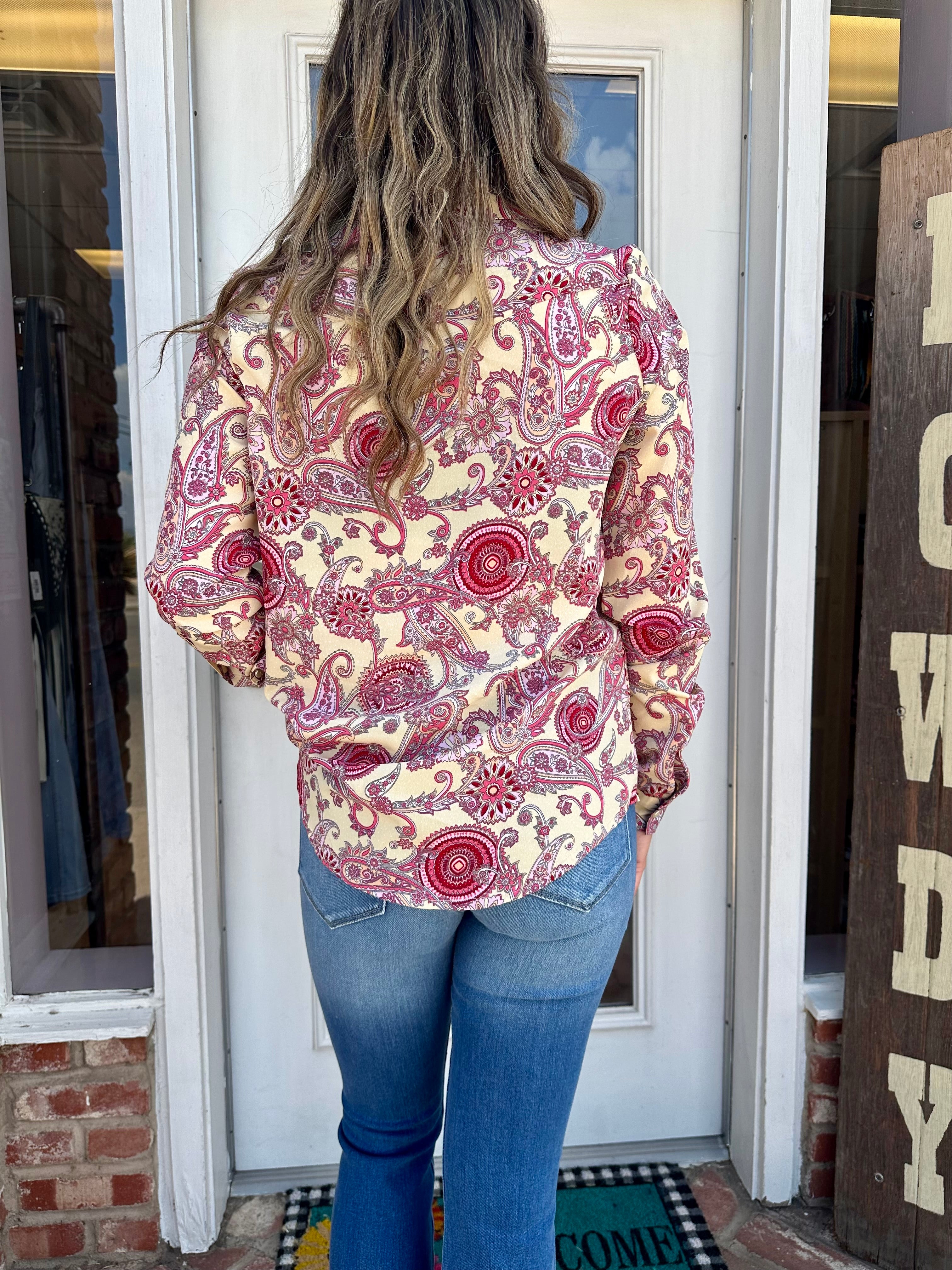 Roper-Women's Paisley Print Top