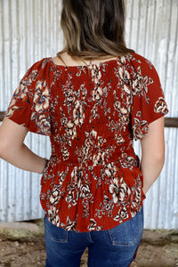 The Lainey Top- Cinnamon