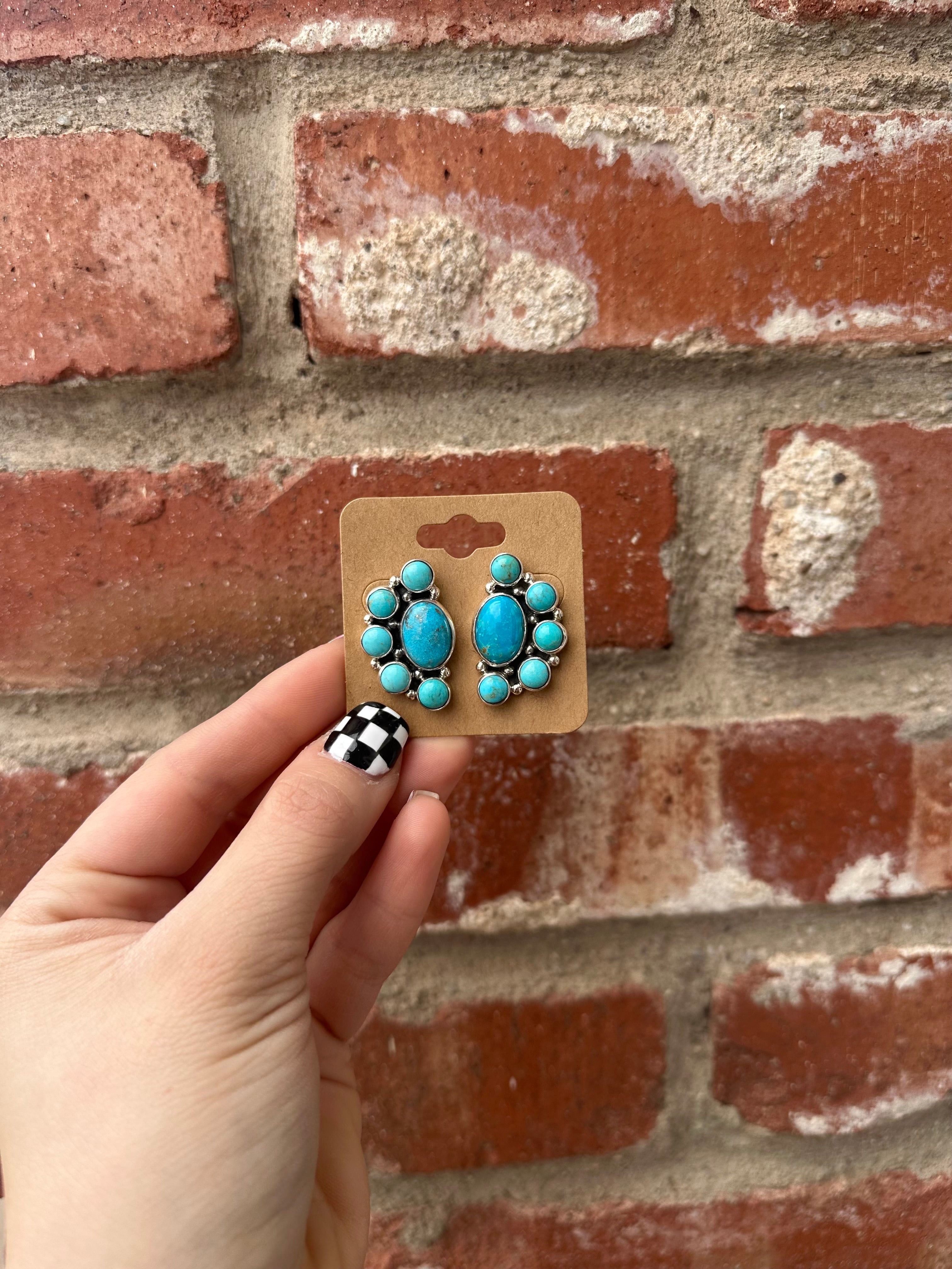 The Tracy Turquoise Cluster Studs