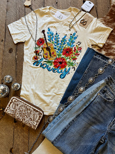 The Bluebonnet Howdy Tee