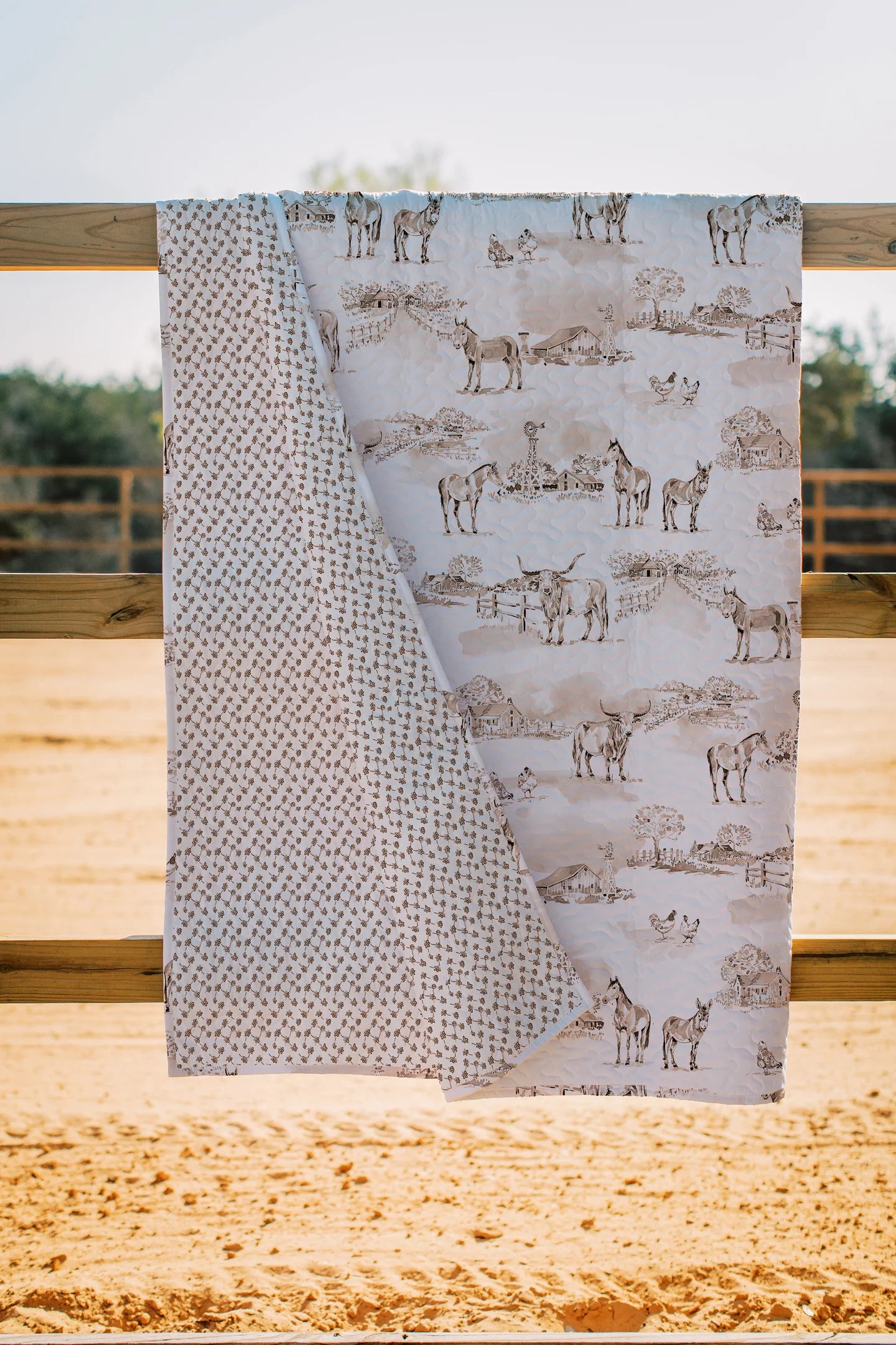The Donkey Toile Baby Quilt- Ida Mae