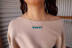 The Fiona Turquoise 5-Stone Necklace