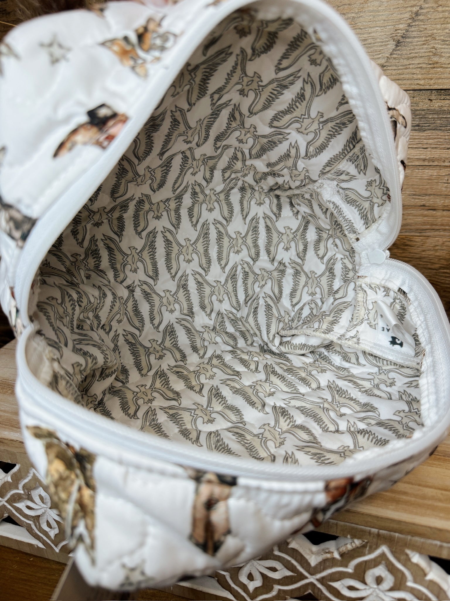 The Boots n Stars Large Makeup Bag- Ida Mae