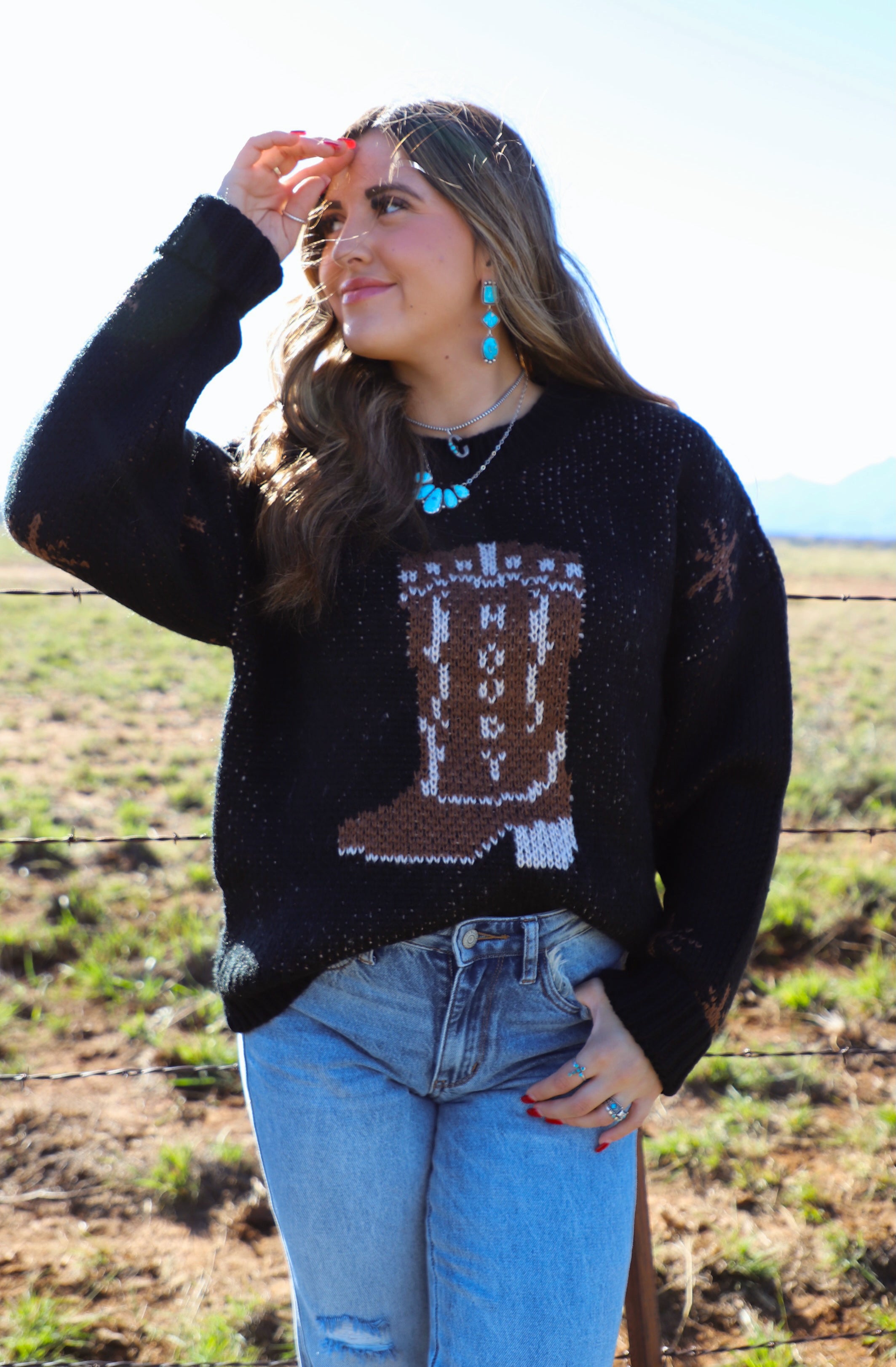 The Cowboy Boot Neutral Sweater