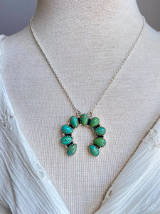 Kingman Turquoise & Sterling Naja Necklace