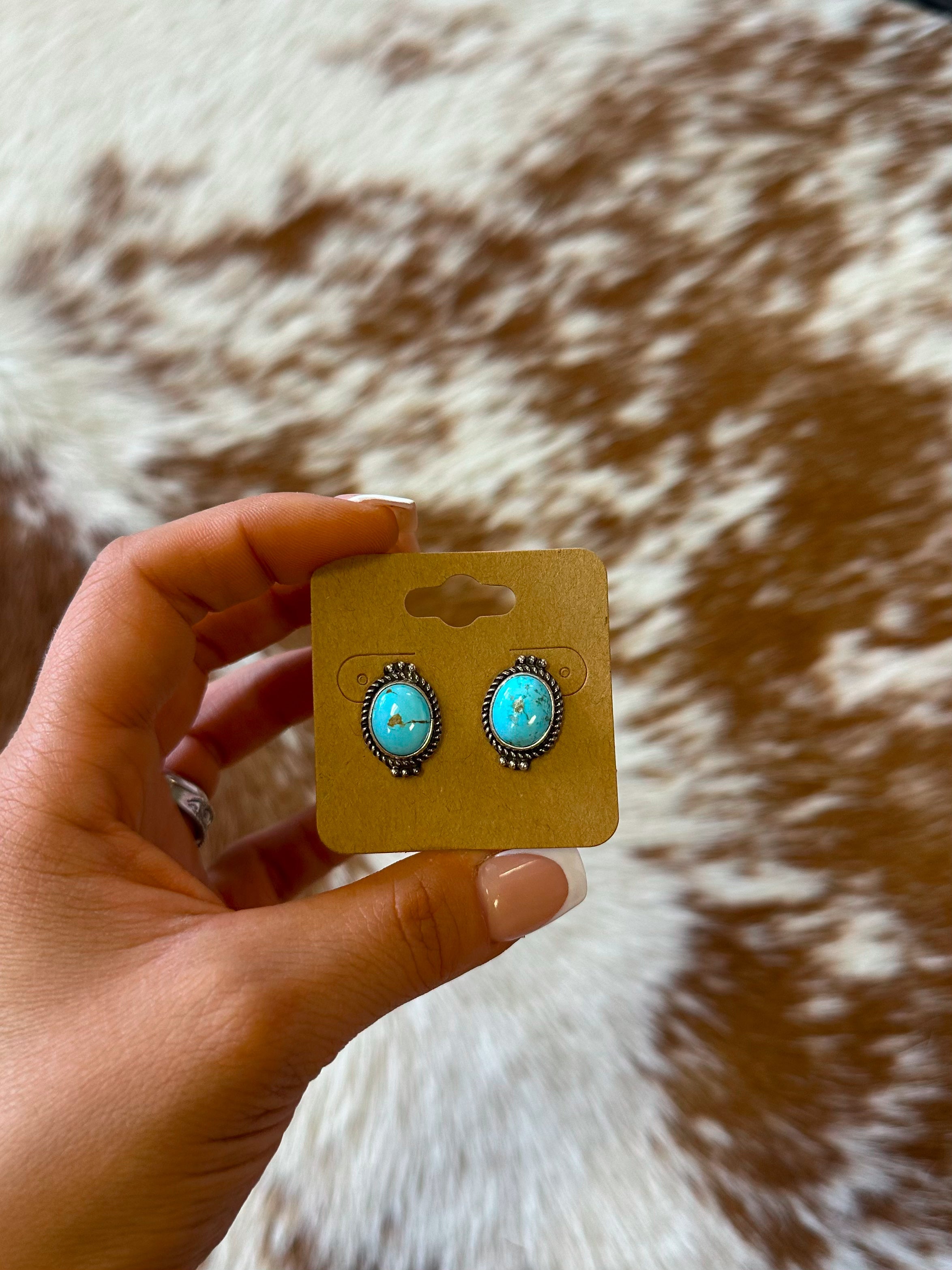 The Courtney Turquoise Studs