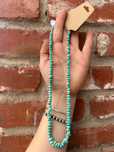 Turquoise Chip Necklace- 18”